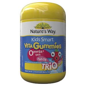 Brain Health: Nature's Way Kids Smart Vita Gummies Omega 3 DHA Fish Oil 60 Pastilles