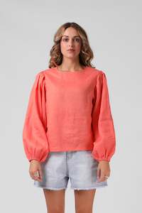 Clothing: Lola Top Washed Coral