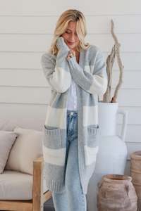 Coats Jackets: Soft Stripe Cardigan