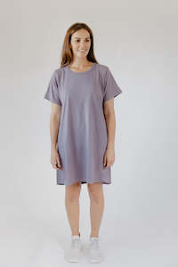 T-SHIRT DRESS | PURPLE ASH