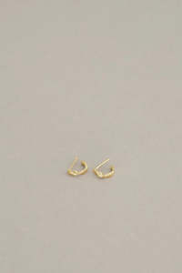 Mars Official Mini Twist Hoops Gold Plated Sterling Silver