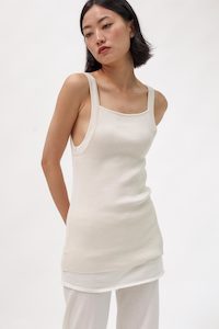 Clothing: Song Silk Cotton Singlet - Long