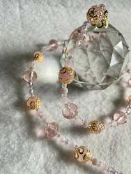 Hanging Crystal-Rose Quartz