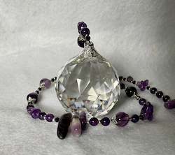 Hanging Crystal-Large Amethyst