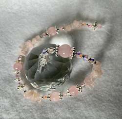 Hanging Crystal-Rose Quartz