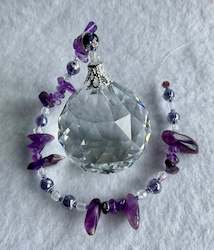 Homewares: Hanging Crystal-Amethyst