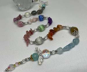 Hanging Crystal-Angels & Gemstones