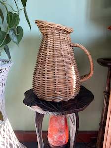 Large wicker pitcher/vase/jug-Vintage