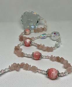 Hanging Crystal-ROSE QUARTZ