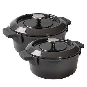 IRON: Woll Cast Iron Pot Set - 20cm and 24cm Pots