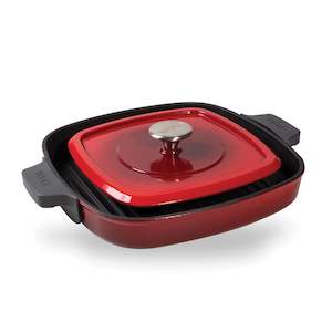 WOLL Cast Iron Square Grill Pan & Steak Press