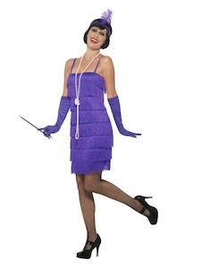 Purple Fringe Flapper [plus size]