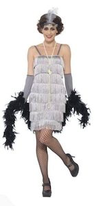 Silver Fringe Flapper