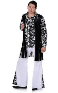 Costume hiring: Monochrome Hippie Guy