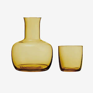 Bulb Water Carafe & Tumbler Set | Amber