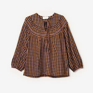 Jira Pintuck Blouse | Jaipur Check