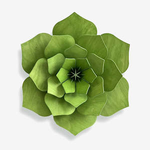 Gift: 3D Wooden Decor Flower | Light Green