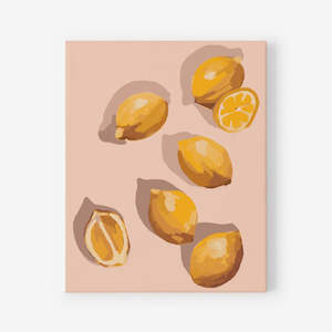 Gift: Paint By Numbers | Pastel Lemons | Canvas