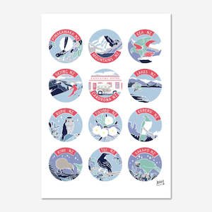 Art Print | NZ Poster Winter Palette