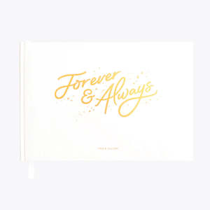 Gift: Forever & Always Prompted Wedding Guest Book