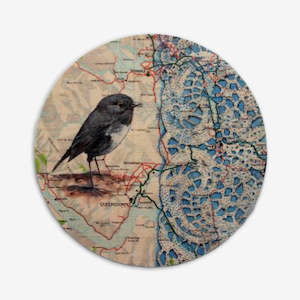 Round Ply Bird Wall Art | Wanaka Robin