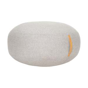 *SPECIAL 30% OFF Pouf w/leather Strap, grey