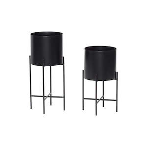 Sales agent for manufacturer: *SALE 10% OFF - LIMITED TIME! Hubsch Airy Plant Pots, with Leg stand, set of 2