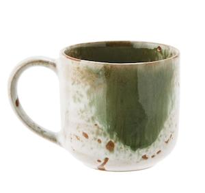 Sales agent for manufacturer: Stoneware mug, White/green/natural