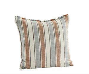 Sales agent for manufacturer: Striped cushion cover, Off white, rust, smoke blue, brown