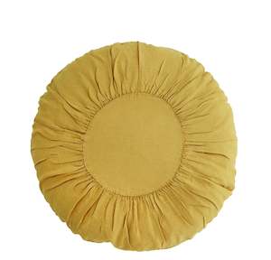 Sales agent for manufacturer: *SPECIAL 20% OFF Round linen cushion, Mustard