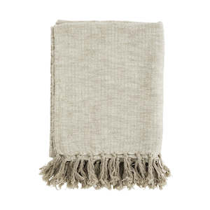 * SPECIAL 20% OFF Stella Throw - Cotton & Linen - Taupe