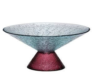 Bonbon Glass Bowl Large, Blue/Red