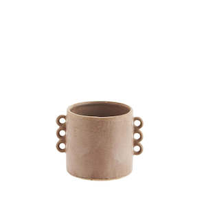 Sales agent for manufacturer: Stoneware flower pot w/ruffles, Powder/rose