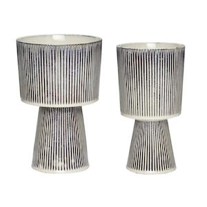 Sales agent for manufacturer: Plinth Pots Beige/Black (set of 2)