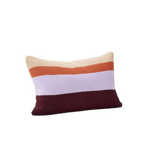 Sales agent for manufacturer: * SPECIAL 20% OFF Line Knitted Cushion 100% Cotton, Sand/Orange/Purple/Burgundy with filling (polyester). Size 60x40cm