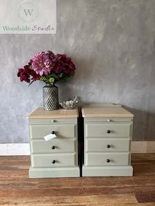 Rubbed Sage Bedside Pair