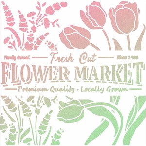 Ciao Bella Texture Stencil - Flower Market