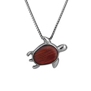 Jarrah Turtle Necklace - Gunmetal