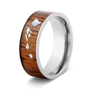 Hawaiian Koa Wood Island Ring