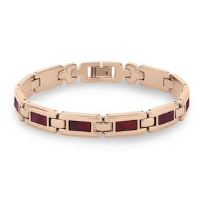 Redwood Men's Link Bracelet - Rose Gold