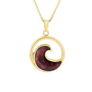 Redwood Wave Necklace - Yellow Gold