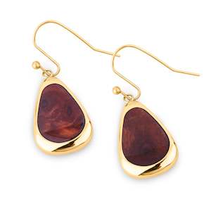 Redwood Drop Earrings - Yellow Gold