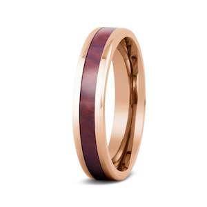 Redwood Thin Tungsten Ring - Rose Gold