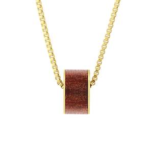 Ancient Kauri Wide Barrel - Yellow Gold