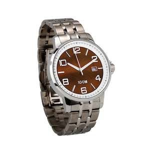 Komo Kauri: Ancient Kauri Watch Stainless Steel White Bezel - Men's