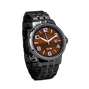 Ancient Kauri Watch Stainless Steel Band Gunmetal - Men's