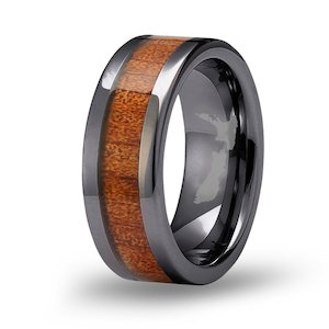 Ancient Kauri Classic Tungsten Ring - Gunmetal