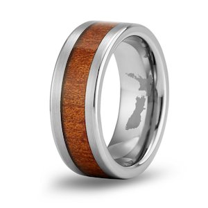 Ancient Kauri Classic Tungsten Ring - Brushed