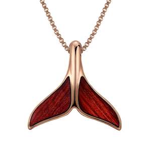 Jarrah Whale Tail Necklace - Rose Gold