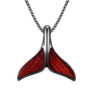 Jarrah Whale Tail Necklace - Gunmetal